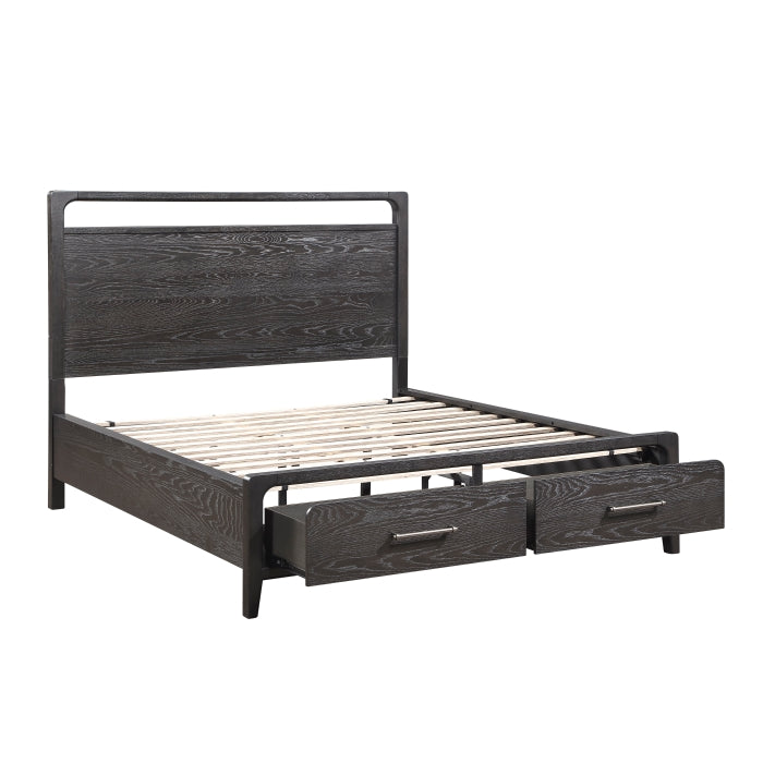2502KBK-1CKDW* (3) California King Platform Bed with Footboard Storage - 2502KBK-1CKDW*