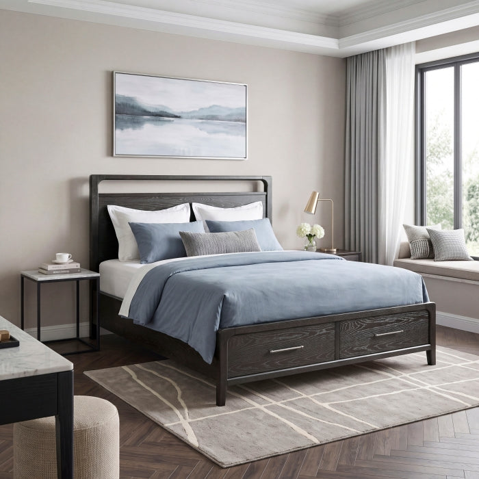 2502KBK-1CKDW* (3) California King Platform Bed with Footboard Storage - 2502KBK-1CKDW*