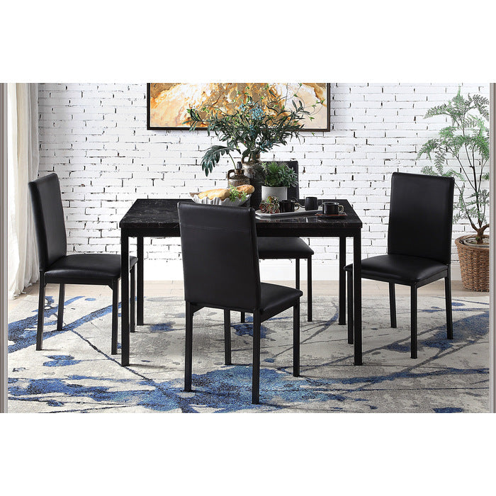 2601BK-48 Dining Table, Faux Marble Top - 2601BK-48