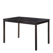 2601BK-48 Dining Table, Faux Marble Top - 2601BK-48