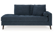 Bixler Navy Sofa and Chaise -  Ashley - Lara Furniture