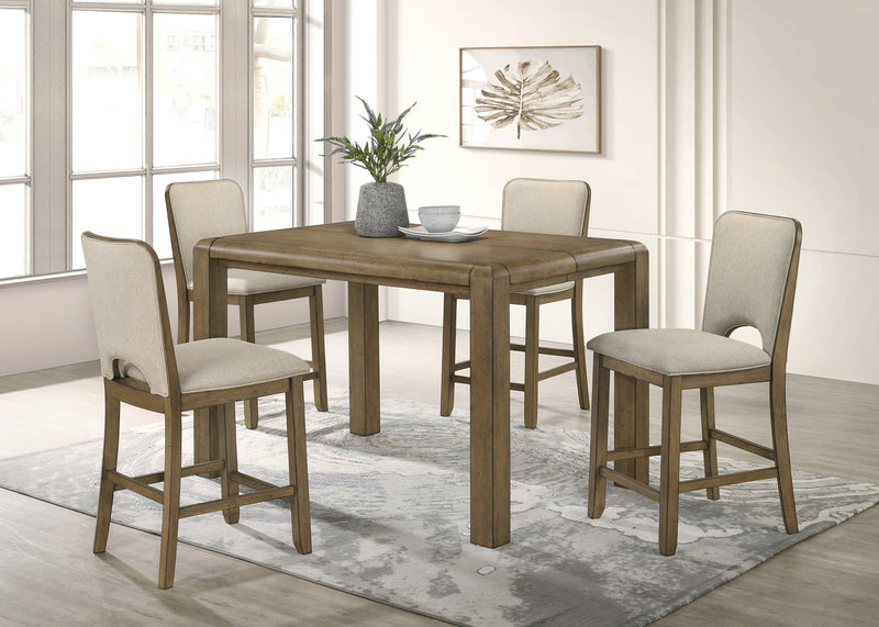Cockrell Brown/Beige Extendable Counter Height Set from Crown Mark - Lara Furniture