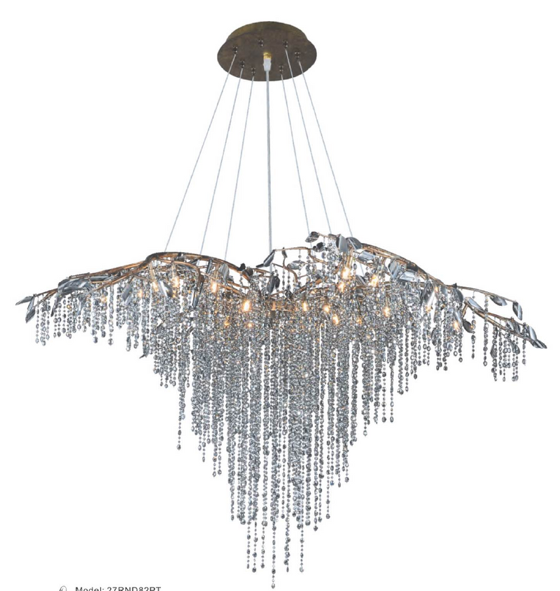 27RND82PT 82" X 42" PEWTER - SMOKEY CRYSTALS - 210000007637