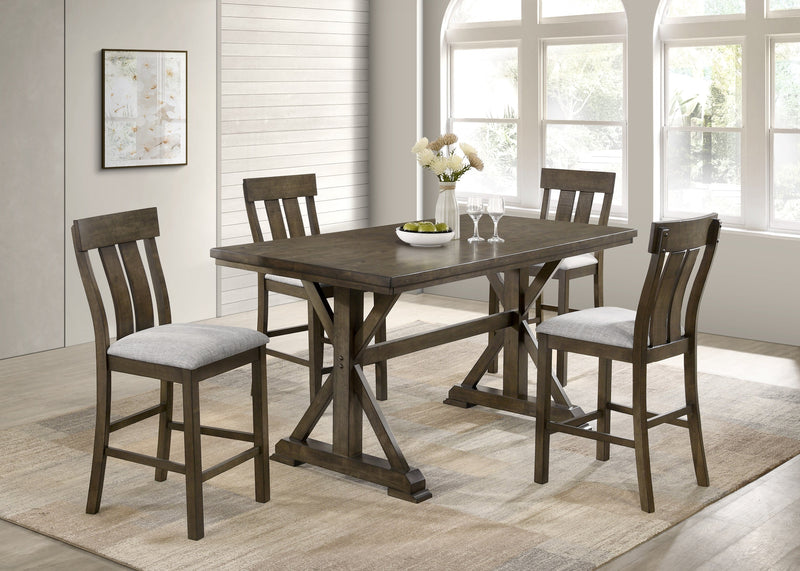 Lloyd Brown Counter Height Set from Crown Mark - Lara Furniture