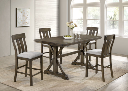 Lloyd Brown Counter Height Set from Crown Mark - Lara Furniture