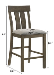 Lloyd Brown Counter Height Chair, Set of 2 from Crown Mark - Lara Furniture