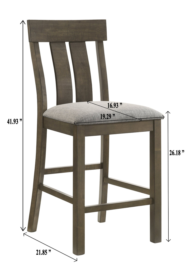 Lloyd Brown Counter Height Chair, Set of 2 from Crown Mark - Lara Furniture