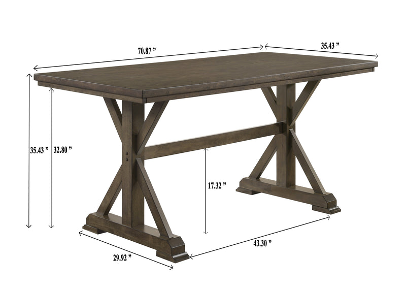 Lloyd Brown Counter Height Set from Crown Mark - Lara Furniture