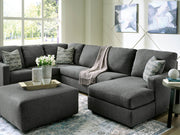 Edenfield Charcoal 3-Piece RAF Chaise Sectional -  Ashley - Lara Furniture