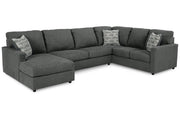 Edenfield Charcoal 3-Piece LAF Chaise Sectional -  Ashley - Lara Furniture
