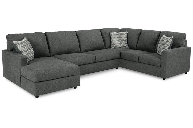 Edenfield Charcoal 3-Piece LAF Chaise Sectional -  Ashley - Lara Furniture