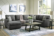 Edenfield Charcoal 3-Piece LAF Chaise Sectional -  Ashley - Lara Furniture
