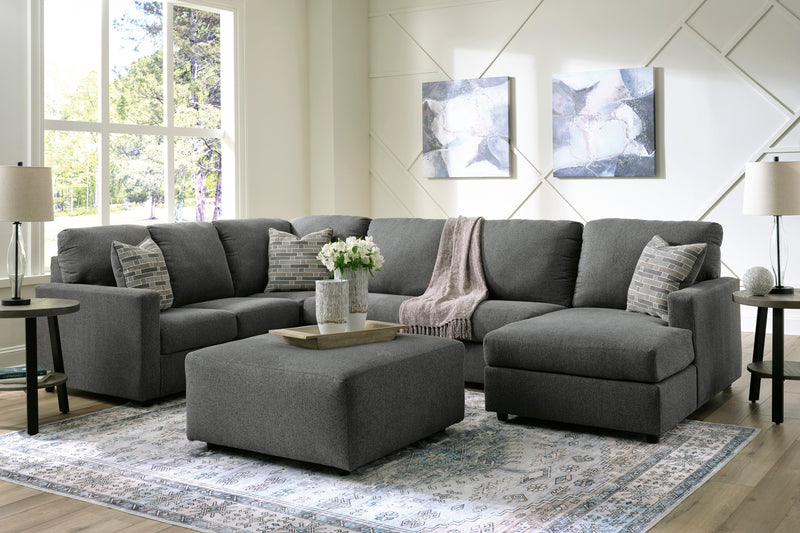 Edenfield Charcoal 3-Piece RAF Chaise Sectional -  Ashley - Lara Furniture