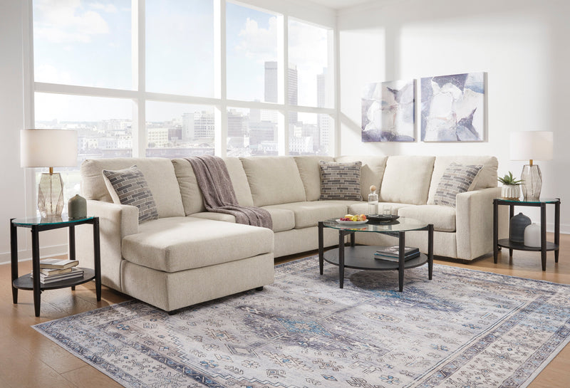 Edenfield Linen 3-Piece LAF Chaise Sectional -  Ashley - Lara Furniture