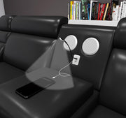 3 PC Sectional with Console, Bluetooth Speaker, Multi Color LED, USB Charger, Reading Light, Cup Holder - S195-Sectional