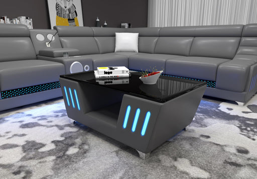 3 PC Sectional with Console, Bluetooth Speaker, Multi Color LED, USB Charger, Reading Light, Cup Holder - S196-Sectional