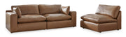 [EXCLUSIVE] Emilia Caramel Leather 3 - Piece Sofa - Lara FurnitureSectional
