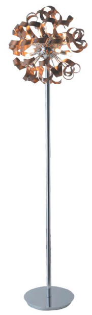 30FLR16AG 15.5" X 67" RIETI CHROME - METAL ANTIQUE GOLD FLOOR LAMP - 210000006632