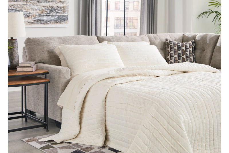 Mahoney Pebble 2-Piece Sleeper Sectional with Chaise -  Ashley - Lara Furniture