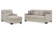 Mahoney Pebble Sofa and Chaise -  Ashley - Lara Furniture