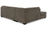 Mahoney Chocolate 2-Piece Sleeper Sectional with Chaise -  Ashley - Lara Furniture