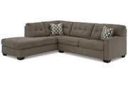Mahoney Chocolate 2-Piece Sleeper Sectional with Chaise -  Ashley - Lara Furniture