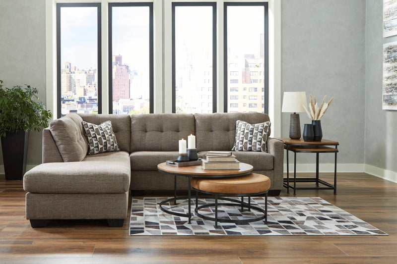 Mahoney Chocolate 2-Piece LAF Chaise Sectional -  Ashley - Lara Furniture