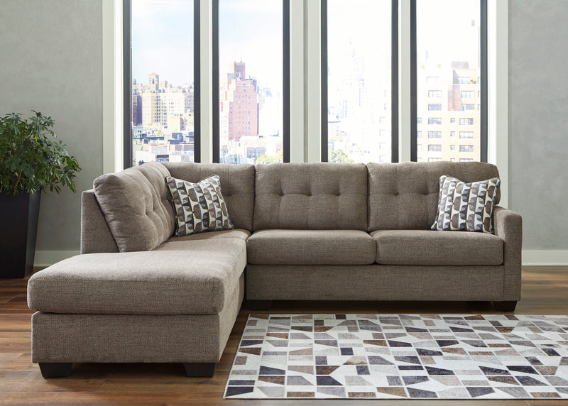 Mahoney Chocolate 2-Piece LAF Chaise Sectional -  Ashley - Lara Furniture