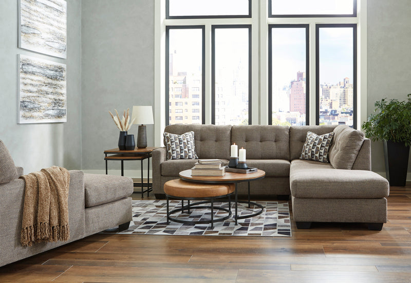 Mahoney Chocolate 2-Piece RAF Chaise Sectional -  Ashley - Lara Furniture