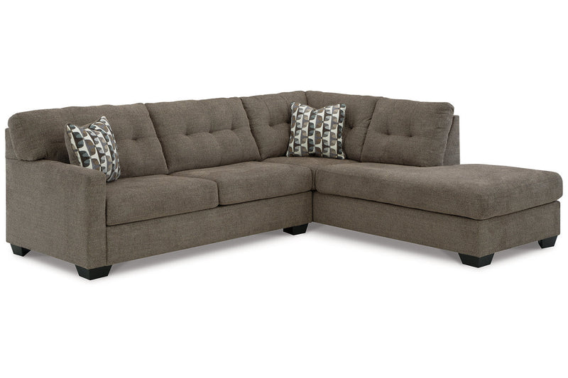 Mahoney Chocolate 2-Piece Sleeper Sectional with Chaise -  Ashley - Lara Furniture