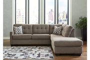 Mahoney Chocolate 2-Piece Sleeper Sectional with Chaise -  Ashley - Lara Furniture