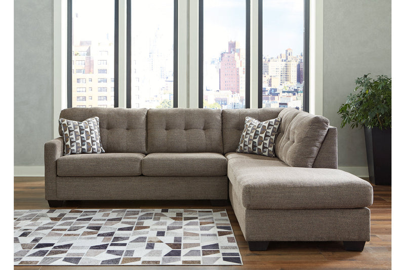 Mahoney Chocolate 2-Piece Sleeper Sectional with Chaise -  Ashley - Lara Furniture