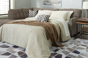 Mahoney Chocolate 2-Piece Sleeper Sectional with Chaise -  Ashley - Lara Furniture