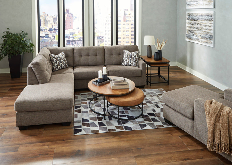 Mahoney Chocolate 2-Piece LAF Chaise Sectional -  Ashley - Lara Furniture