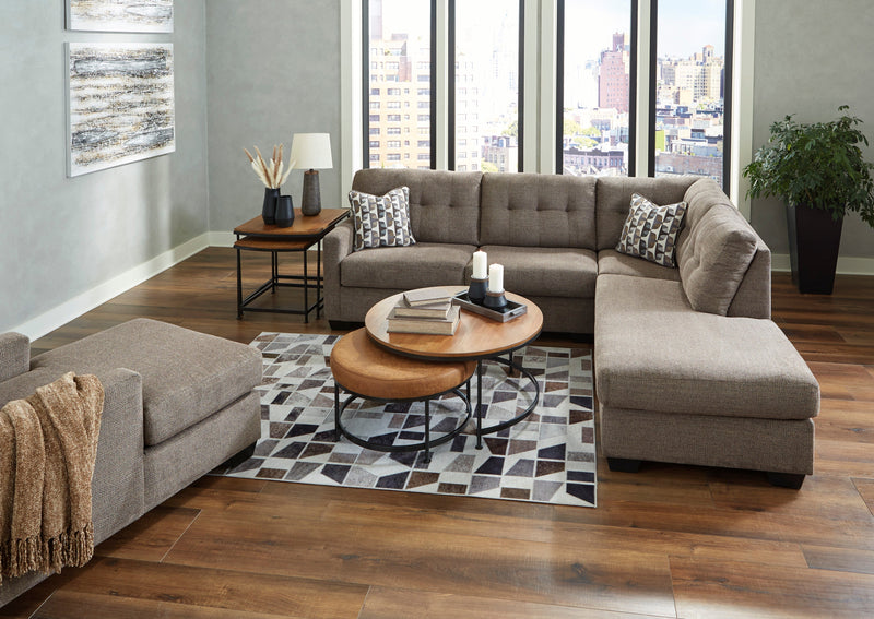 Mahoney Chocolate 2-Piece RAF Chaise Sectional -  Ashley - Lara Furniture