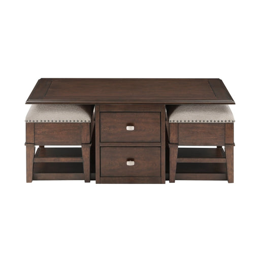 3500-30 Cocktail Table with Two Ottomans - 3500-30