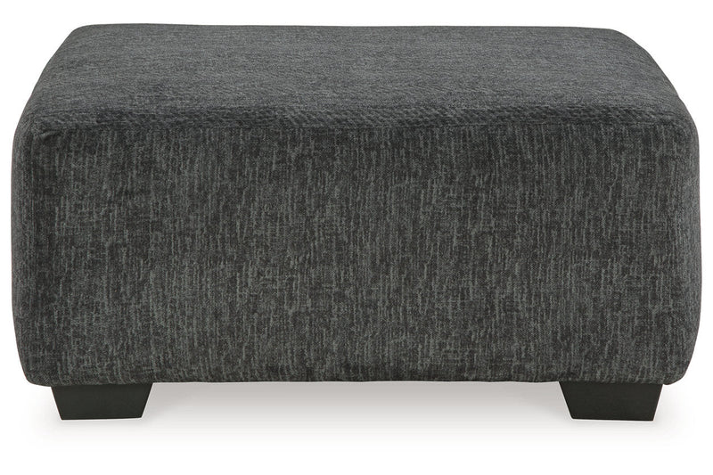 Biddeford Shadow Oversized Swivel Chair and Ottoman -  Ashley - Lara Furniture