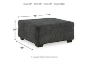 Biddeford Shadow Oversized Swivel Chair and Ottoman -  Ashley - Lara Furniture