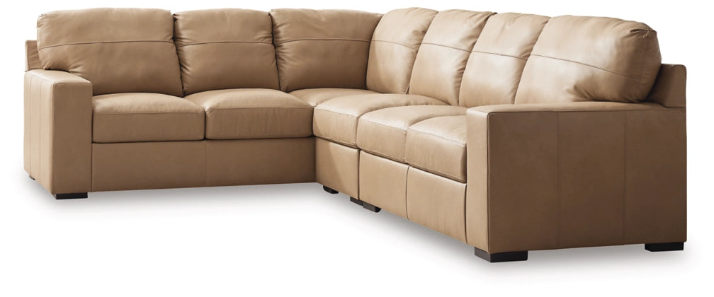 Bandon Toffee Leather 3-Piece LAF Sectional