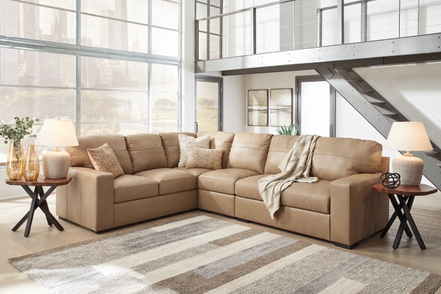Bandon Toffee Leather 3-Piece LAF Sectional