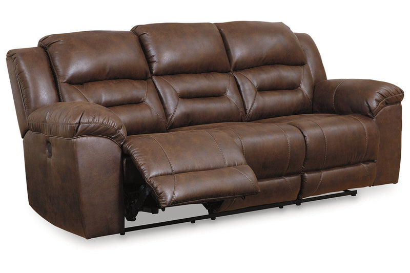 Stoneland Chocolate Power Reclining Sofa and Loveseat -  Ashley - Lara Furniture