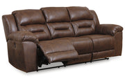 Stoneland Chocolate Power Reclining Sofa, Loveseat and Recliner -  Ashley - Lara Furniture