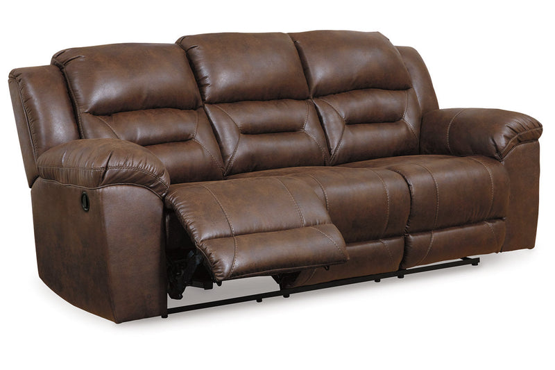 Stoneland Chocolate Reclining Sofa and Loveseat -  Ashley - Lara Furniture