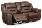 Stoneland Chocolate Reclining Sofa and Loveseat -  Ashley - Lara Furniture