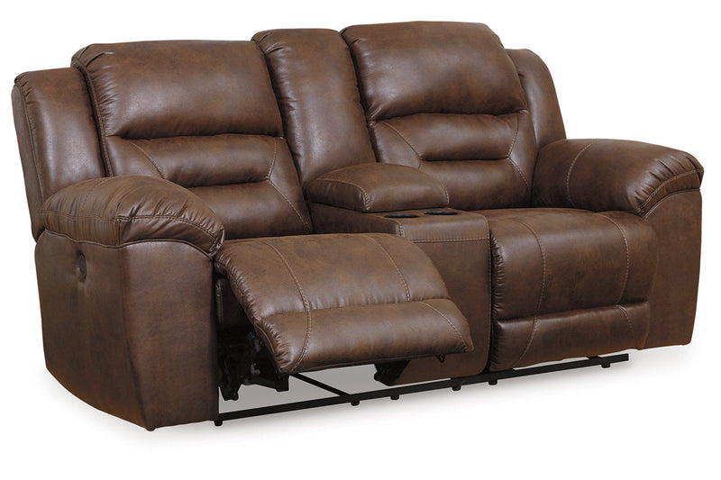 Stoneland Chocolate Power Reclining Sofa and Loveseat -  Ashley - Lara Furniture