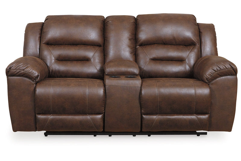Stoneland Chocolate Power Reclining Sofa, Loveseat and Recliner -  Ashley - Lara Furniture