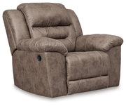 Stoneland Reclining Sofa, Loveseat and Recliner in Fossil from Ashley - Lara Furniture