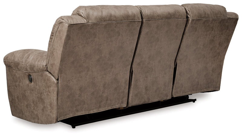 Stoneland Power Reclining Sofa, Loveseat and Recliner in Fossil from Ashley - Lara Furniture