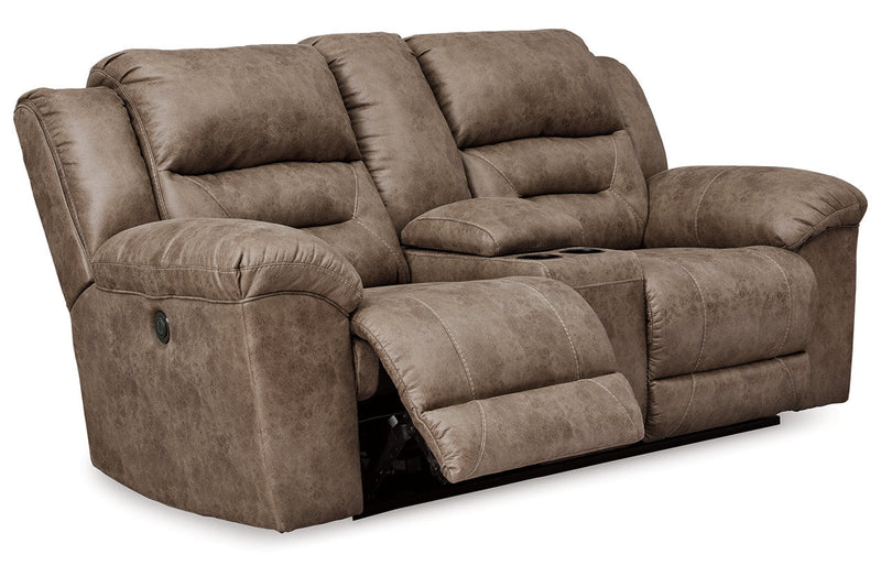 Stoneland Fossil Reclining Sofa and Power Reclining Loveseat -  Ashley - Lara Furniture