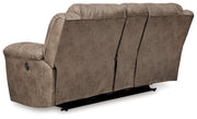 Stoneland Power Reclining Sofa, Loveseat and Recliner in Fossil from Ashley - Lara Furniture